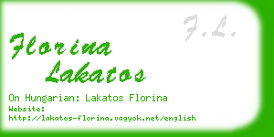 florina lakatos business card